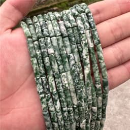 4x13mm Natural Semi-precious Stone Loose Spacer Beads Strands Tube Beads Jewelry Making Accessories DIY Manual Cylindrical Beads