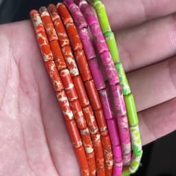 4x13mm Natural Semi-precious Stone Loose Spacer Beads Strands Tube Beads Jewelry Making Accessories DIY Manual Cylindrical Beads