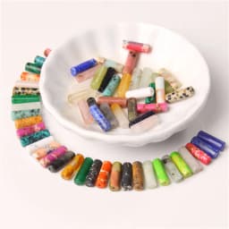 4x13mm Natural Semi-precious Stone Loose Spacer Beads Strands Tube Beads Jewelry Making Accessories DIY Manual Cylindrical Beads