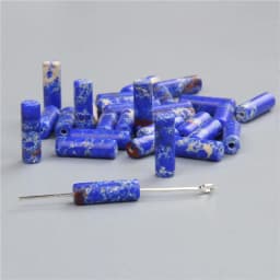 4x13mm Natural Semi-precious Stone Loose Spacer Beads Strands Tube Beads Jewelry Making Accessories DIY Manual Cylindrical Beads
