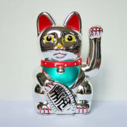 5"/6"H Chinese Feng Shui Beckoning Cat Wealth White Waving Fortune Lucky Cat Gold Silver Best Gift for Good Room Decors 5 Colors