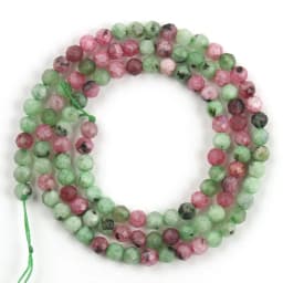 Natural Faceted Agates Moonstone Tourmaline Prehnites Jades Stone Beads For Jewelry DIY Making Bracelet Accessories 15'' 2 3 4mm