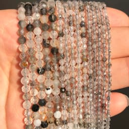 Natural Faceted Agates Moonstone Tourmaline Prehnites Jades Stone Beads For Jewelry DIY Making Bracelet Accessories 15'' 2 3 4mm