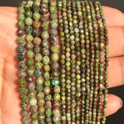 Natural Faceted Agates Moonstone Tourmaline Prehnites Jades Stone Beads For Jewelry DIY Making Bracelet Accessories 15'' 2 3 4mm