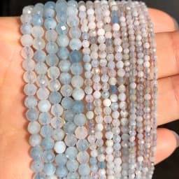 Natural Faceted Agates Moonstone Tourmaline Prehnites Jades Stone Beads For Jewelry DIY Making Bracelet Accessories 15'' 2 3 4mm