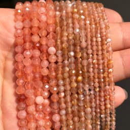 Natural Faceted Agates Moonstone Tourmaline Prehnites Jades Stone Beads For Jewelry DIY Making Bracelet Accessories 15'' 2 3 4mm
