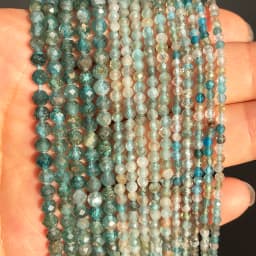 Natural Faceted Agates Moonstone Tourmaline Prehnites Jades Stone Beads For Jewelry DIY Making Bracelet Accessories 15'' 2 3 4mm