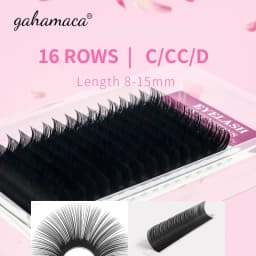 GAHAMACA Classic Individual Eyelash C/CC/D Curl Premade Classic Lashes Extensions Natural Soft Faux Cils Professional Cosmetics