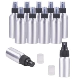 30/50/100/120/150/250ml Aluminum Spray Bottle Refillable Bottles Perfume Empty Container Travel Cosmetic Sprayer Atomizer Silver
