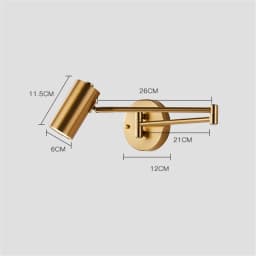 Nordic Wall Lamp for Bedroom Foldable LED Wall Light Fixture Adjustable Angle Gold/Black Indoor Lighting for Home Bedside Lights