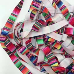 16mm Tie Dye Colorful Stripe Print Fold Over Elastic FOE Ribbon Headwear Party Gift Packing Sewing Home Decoration Accessory 10Y