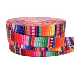 16mm Tie Dye Colorful Stripe Print Fold Over Elastic FOE Ribbon Headwear Party Gift Packing Sewing Home Decoration Accessory 10Y