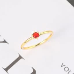 Wedding Bride Rings For Women Mini Cute Yellow Gold Color Jewellry Zircon Engagement Thin Ring Wholesale Jewelry R112