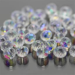 Isywaka B-Multicolor 4*6mm 50pcs Rondelle Austria Faceted Crystal Glass Beads Loose Spacer Round Beads for Jewelry Making