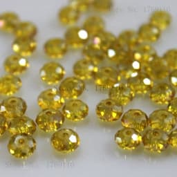 Isywaka B-Multicolor 4*6mm 50pcs Rondelle Austria Faceted Crystal Glass Beads Loose Spacer Round Beads for Jewelry Making