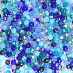 Isywaka B-Multicolor 4*6mm 50pcs Rondelle Austria Faceted Crystal Glass Beads Loose Spacer Round Beads for Jewelry Making
