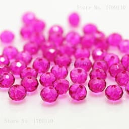 Isywaka B-Multicolor 4*6mm 50pcs Rondelle Austria Faceted Crystal Glass Beads Loose Spacer Round Beads for Jewelry Making
