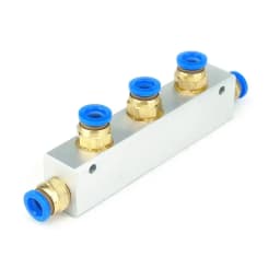 Pushfit 8mm 2/3/4/5/6/7/8/9/10 Ways Pneumatic Air Manifold Block Splitter 20x25mm With Couplers