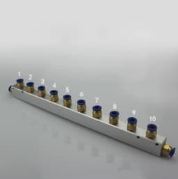 Pushfit 8mm 2/3/4/5/6/7/8/9/10 Ways Pneumatic Air Manifold Block Splitter 20x25mm With Couplers