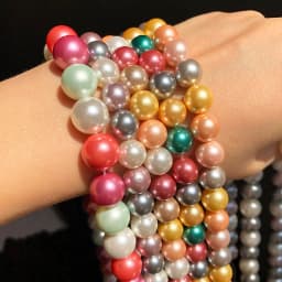 6 8 10 12mm Multicolor Shell Pearls Beads Smooth Round Loose Beads For DIY Jewelry Making Bracelet Charms Accessories 15''Inches