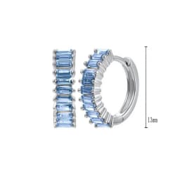 925 Sterling Silver Needle Niche Classic Colorful Zircon Hoop Earrings Women Delicate Charm Jewelry Huggie Earring Accessories
