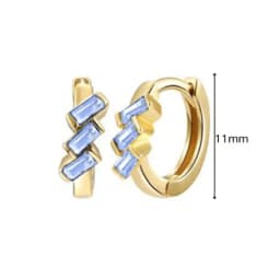 925 Sterling Silver Needle Niche Classic Colorful Zircon Hoop Earrings Women Delicate Charm Jewelry Huggie Earring Accessories
