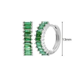 925 Sterling Silver Needle Niche Classic Colorful Zircon Hoop Earrings Women Delicate Charm Jewelry Huggie Earring Accessories