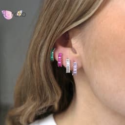 925 Sterling Silver Needle Niche Classic Colorful Zircon Hoop Earrings Women Delicate Charm Jewelry Huggie Earring Accessories