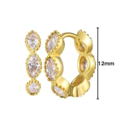925 Sterling Silver Needle Niche Classic Colorful Zircon Hoop Earrings Women Delicate Charm Jewelry Huggie Earring Accessories