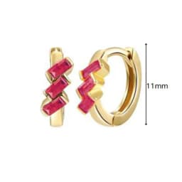 925 Sterling Silver Needle Niche Classic Colorful Zircon Hoop Earrings Women Delicate Charm Jewelry Huggie Earring Accessories