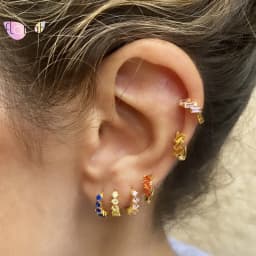 925 Sterling Silver Needle Niche Classic Colorful Zircon Hoop Earrings Women Delicate Charm Jewelry Huggie Earring Accessories