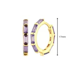 925 Sterling Silver Needle Niche Classic Colorful Zircon Hoop Earrings Women Delicate Charm Jewelry Huggie Earring Accessories
