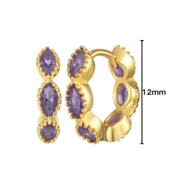 925 Sterling Silver Needle Niche Classic Colorful Zircon Hoop Earrings Women Delicate Charm Jewelry Huggie Earring Accessories