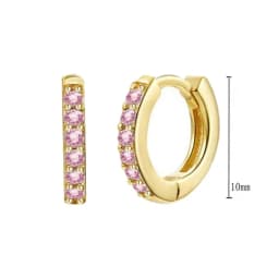 925 Sterling Silver Needle Niche Classic Colorful Zircon Hoop Earrings Women Delicate Charm Jewelry Huggie Earring Accessories
