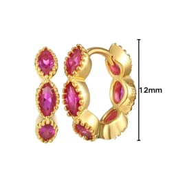 925 Sterling Silver Needle Niche Classic Colorful Zircon Hoop Earrings Women Delicate Charm Jewelry Huggie Earring Accessories
