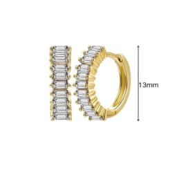 925 Sterling Silver Needle Niche Classic Colorful Zircon Hoop Earrings Women Delicate Charm Jewelry Huggie Earring Accessories