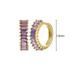 925 Sterling Silver Needle Niche Classic Colorful Zircon Hoop Earrings Women Delicate Charm Jewelry Huggie Earring Accessories