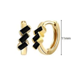 925 Sterling Silver Needle Niche Classic Colorful Zircon Hoop Earrings Women Delicate Charm Jewelry Huggie Earring Accessories