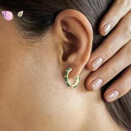 925 Sterling Silver Needle Niche Classic Colorful Zircon Hoop Earrings Women Delicate Charm Jewelry Huggie Earring Accessories
