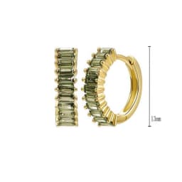 925 Sterling Silver Needle Niche Classic Colorful Zircon Hoop Earrings Women Delicate Charm Jewelry Huggie Earring Accessories