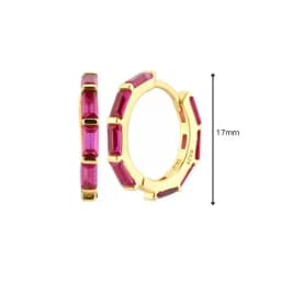 925 Sterling Silver Needle Niche Classic Colorful Zircon Hoop Earrings Women Delicate Charm Jewelry Huggie Earring Accessories