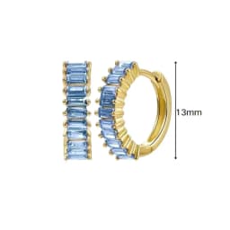 925 Sterling Silver Needle Niche Classic Colorful Zircon Hoop Earrings Women Delicate Charm Jewelry Huggie Earring Accessories