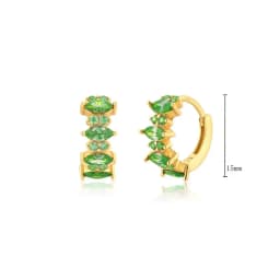 925 Sterling Silver Needle Niche Classic Colorful Zircon Hoop Earrings Women Delicate Charm Jewelry Huggie Earring Accessories