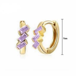 925 Sterling Silver Needle Niche Classic Colorful Zircon Hoop Earrings Women Delicate Charm Jewelry Huggie Earring Accessories