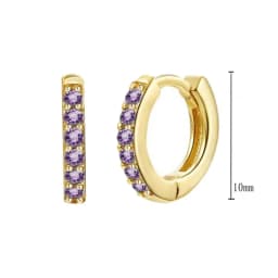 925 Sterling Silver Needle Niche Classic Colorful Zircon Hoop Earrings Women Delicate Charm Jewelry Huggie Earring Accessories