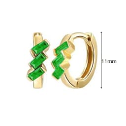 925 Sterling Silver Needle Niche Classic Colorful Zircon Hoop Earrings Women Delicate Charm Jewelry Huggie Earring Accessories