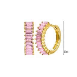 925 Sterling Silver Needle Niche Classic Colorful Zircon Hoop Earrings Women Delicate Charm Jewelry Huggie Earring Accessories