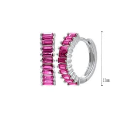 925 Sterling Silver Needle Niche Classic Colorful Zircon Hoop Earrings Women Delicate Charm Jewelry Huggie Earring Accessories