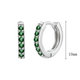 925 Sterling Silver Needle Niche Classic Colorful Zircon Hoop Earrings Women Delicate Charm Jewelry Huggie Earring Accessories