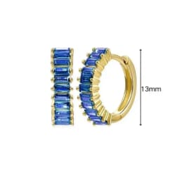 925 Sterling Silver Needle Niche Classic Colorful Zircon Hoop Earrings Women Delicate Charm Jewelry Huggie Earring Accessories